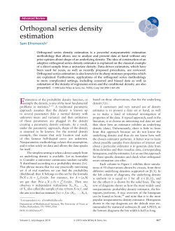 Orthogonal series density estimation