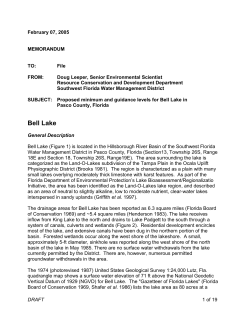 Bell Lake - Southwest Florida Water Management District