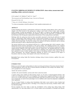 COATING SHRINKAGE DURING EVAPORATION