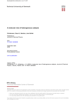 A molecular view of heterogeneous catalysis