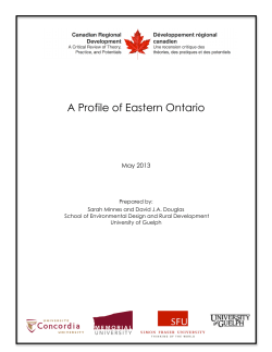 NR Project - Profile of Eastern Ontario-FINAL_May2013