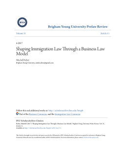 Shaping Immigration Law Through a Business Law Model