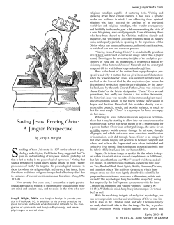 Saving Jesus, Freeing Christ: A Jungian Perspective