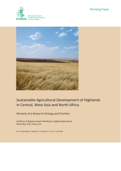 Sustainable Agricultural Development of Highlands