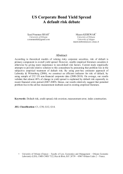 US Corporate Bond Yield Spread A default risk