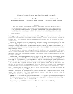 Computing the largest inscribed isothetic rectangle Helmut Alt Freie