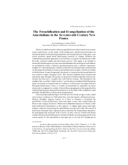 The Frenchification and Evangelization of the Amerindians in the