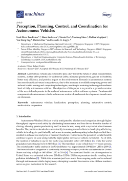 Perception, Planning, Control, and Coordination for Autonomous