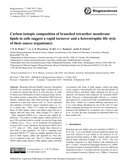 Carbon isotopic composition of branched