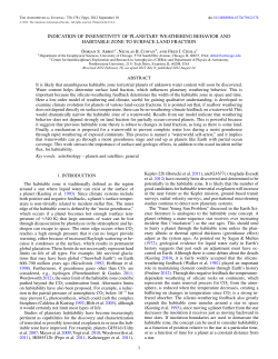 indication of insensitivity of planetary weathering behavior and