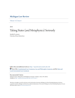 Taking States (and Metaphysics) Seriously