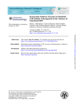 Functional IDO Cells Initiate Tolerogenesis in the Absence of