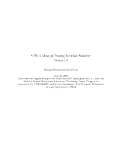 MPI-1.3 - MPI Forum