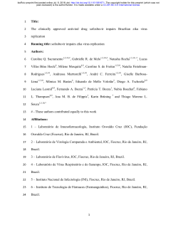 The clinically approved antiviral drug sofosbuvir impairs