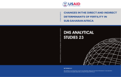 Changes in the Direct and Indirect Determinants of Fertility in Sub