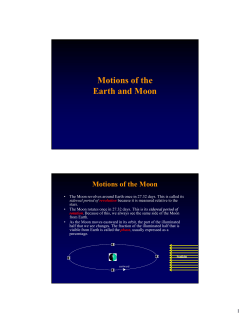 Motions of the Earth and Moon