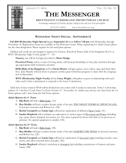 August 17, 2016 - Brenthaven Cumberland Presbyterian Church