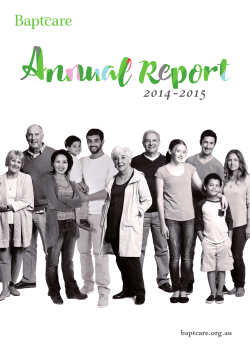 Baptcare Annual Report 2014