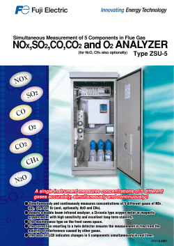 NOX,SO2,CO,CO2 and O2 ANALYZER - Fuji Electric Corp. of America