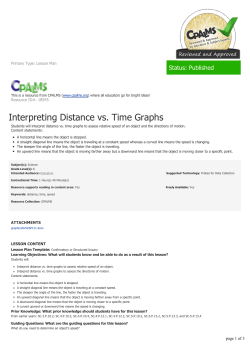 Interpreting Distance vs. Time Graphs