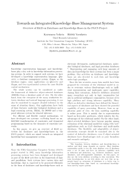 Towards an Integrated Knowledge-Base