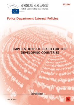 Implications of REACH for Developing Countries