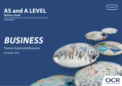 OCR A and AS Level Business Delivery Guide