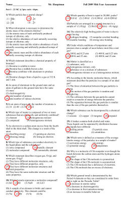 Which process is a chemical change