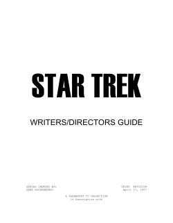 Star Trek Writers/Directors Guide