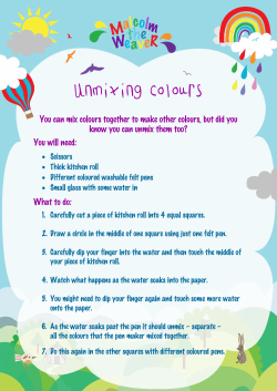 Unmixing colours - Malcolm The Weaver