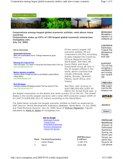 Forbes list of 150 Largest Economic Entities