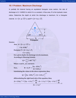 19.1 Problem: Maximum Discharge