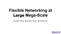 Flexible Networking at Large Mega-Scale