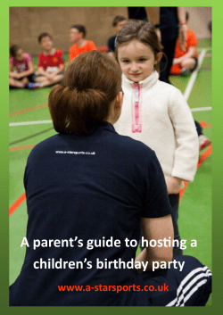 free eBook `A parent`s guide to hosting a children`s birthday party`