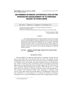 bio-priming of seeds: a potential tool in the integrated