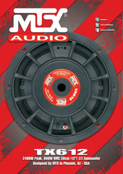 (12&ldquo;) 2&Omega; Subwoofer Designed by MTX in Phoenix, AZ