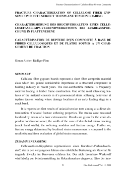 FRACTURE CHARACTERIZATION OF CELLULOSE FIBER GYP