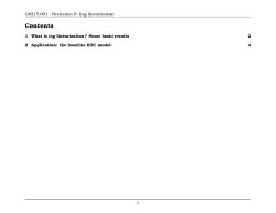 1 What is log-linearization?