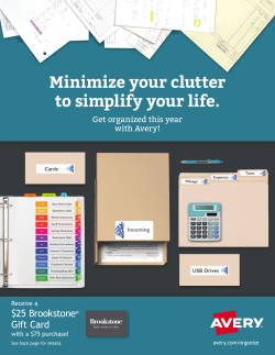 Minimize your clutter to simplify your life.