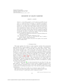 GEOMETRY OF GRAPH VARIETIES 1. Introduction This paper