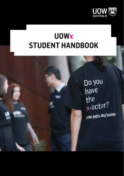 UOWx STUDENT HANDBOOK