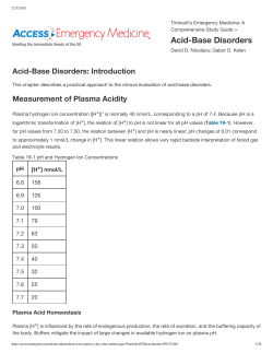 Acid-Base Disorders - Wildcat EM Resources