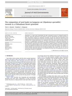 The composition of seed banks on kangaroo rat