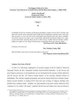 The Beggar Chiefs of St. Zaia Nestorian `Great Deceivers` in South