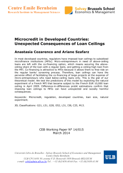 Microcredit in Developed Countries: Unexpected Consequences of
