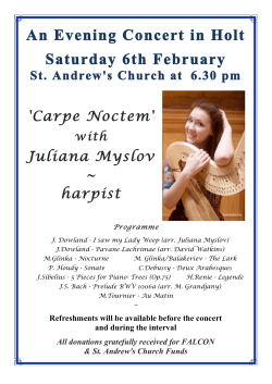 An Evening Concert in Holt Saturday 6th February