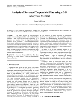 Analysis of Reversed Trapezoidal Fins using a 2