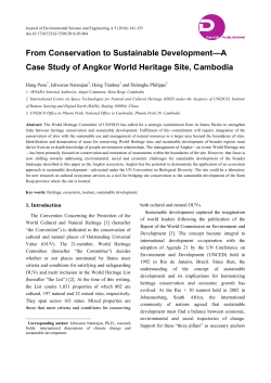 From Conservation to Sustainable Development—A Case Study of