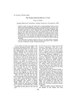 The Fungus-culturing Behavior of Ants Biology Department