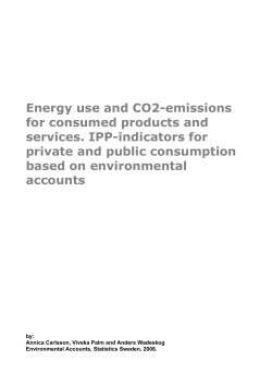 Energy use and CO2-emissions for consumed products and